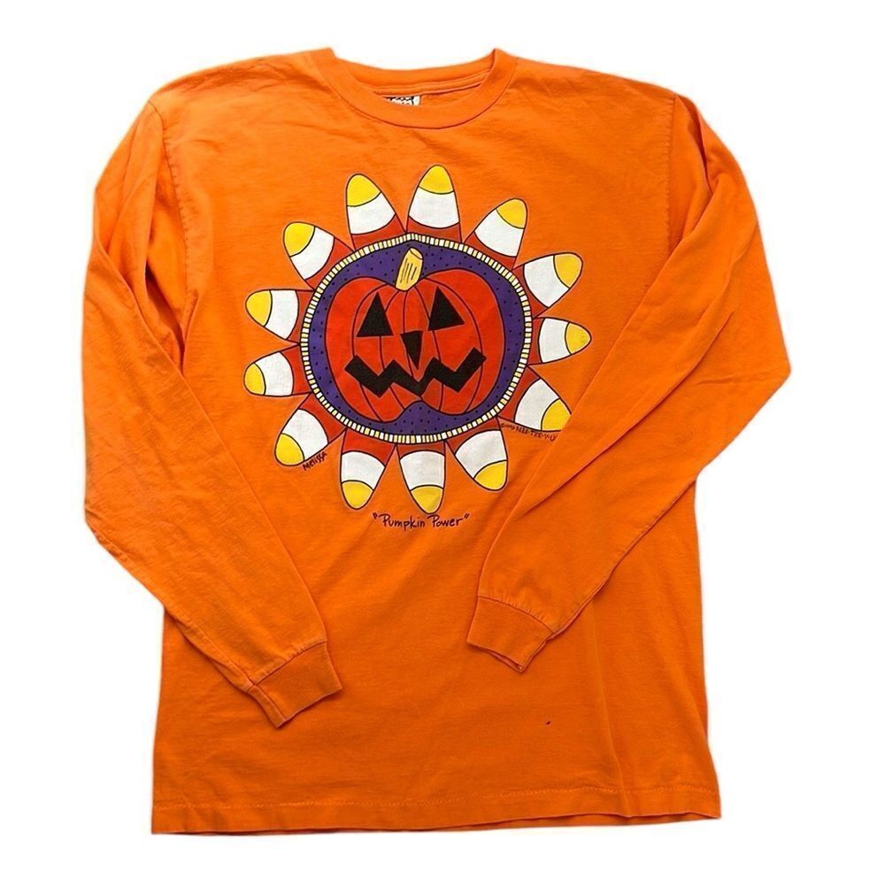 Vintage Halloween T-Shirt Size Large Long Sleeve MIS-TEE-V-US Single Stitch 90s